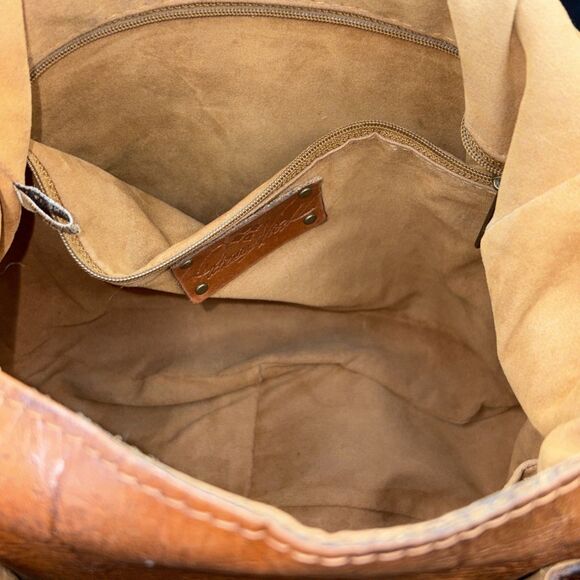 Patricia Nash Barcelona Tooled Leather Saddle Bag Crossbody Florence - Picture 8 of 12